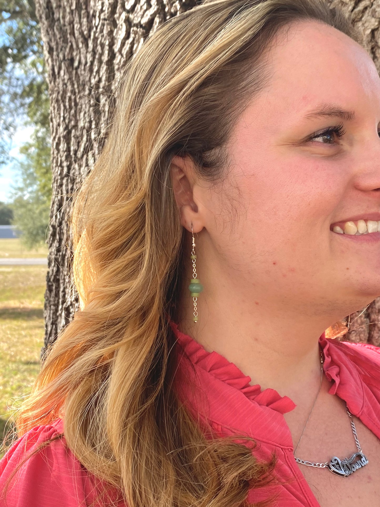 South Jade and Aventurine Orbit Earrings