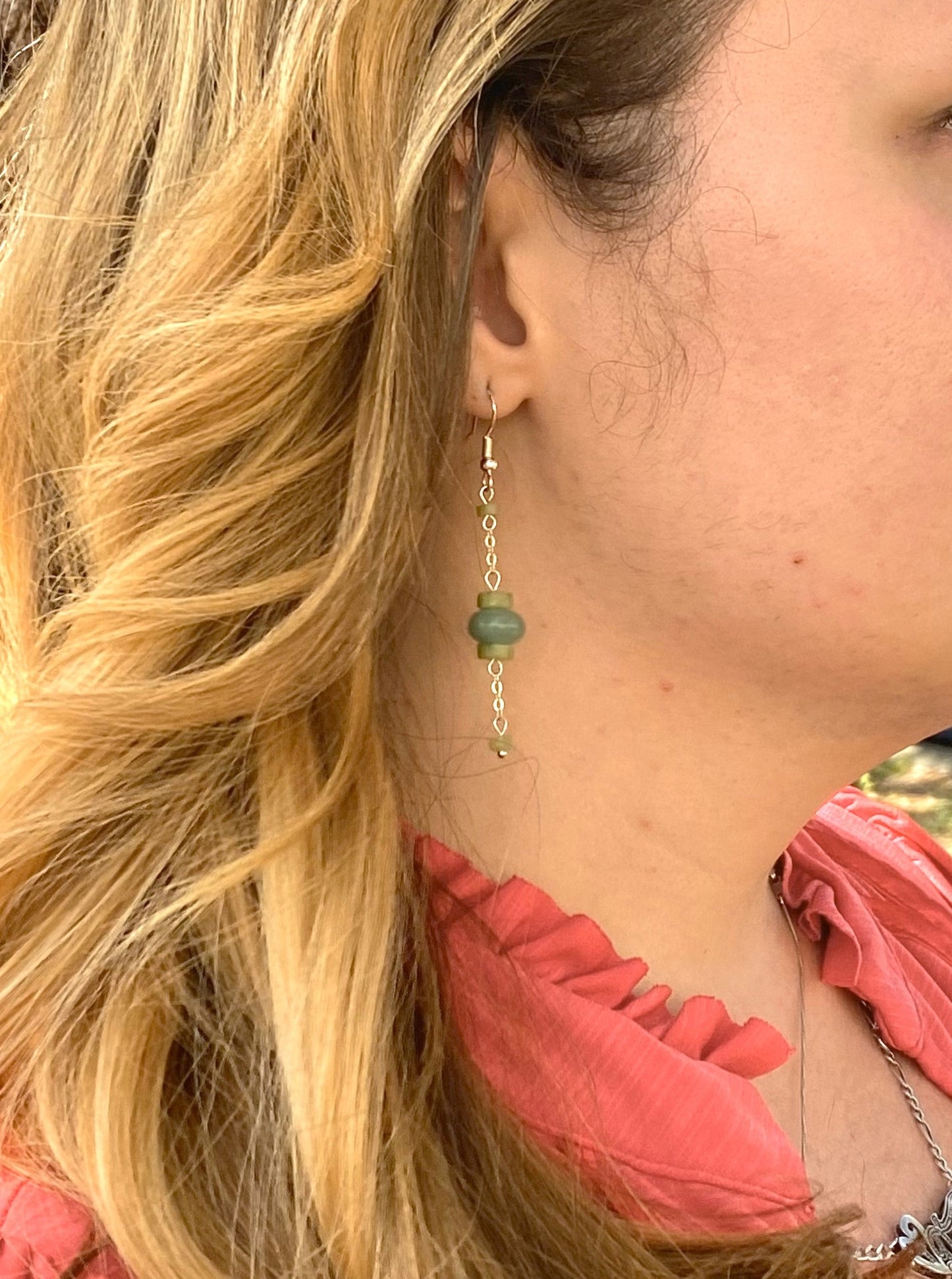 South Jade and Aventurine Orbit Earrings