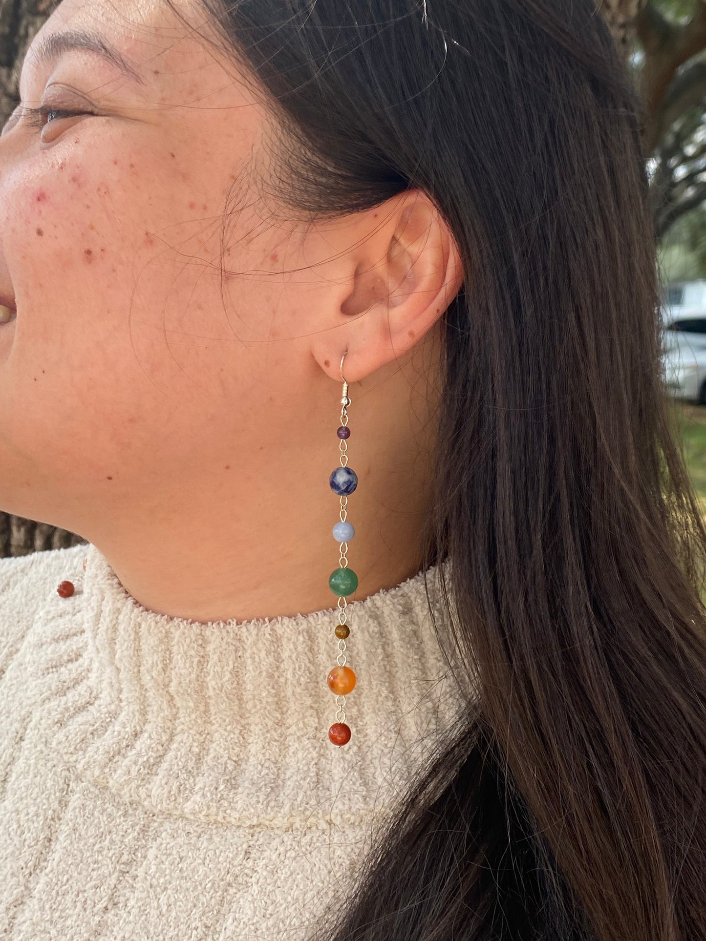 7 Chakras Raindrop Earrings