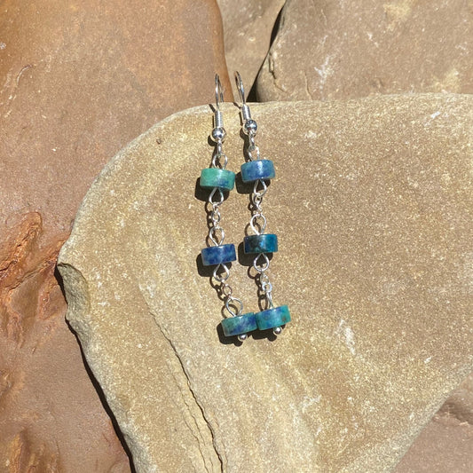 Chrysocolla Raindrop Earrings