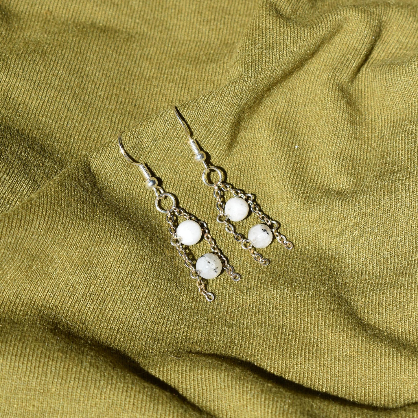 Moonstone Chandelier Earrings