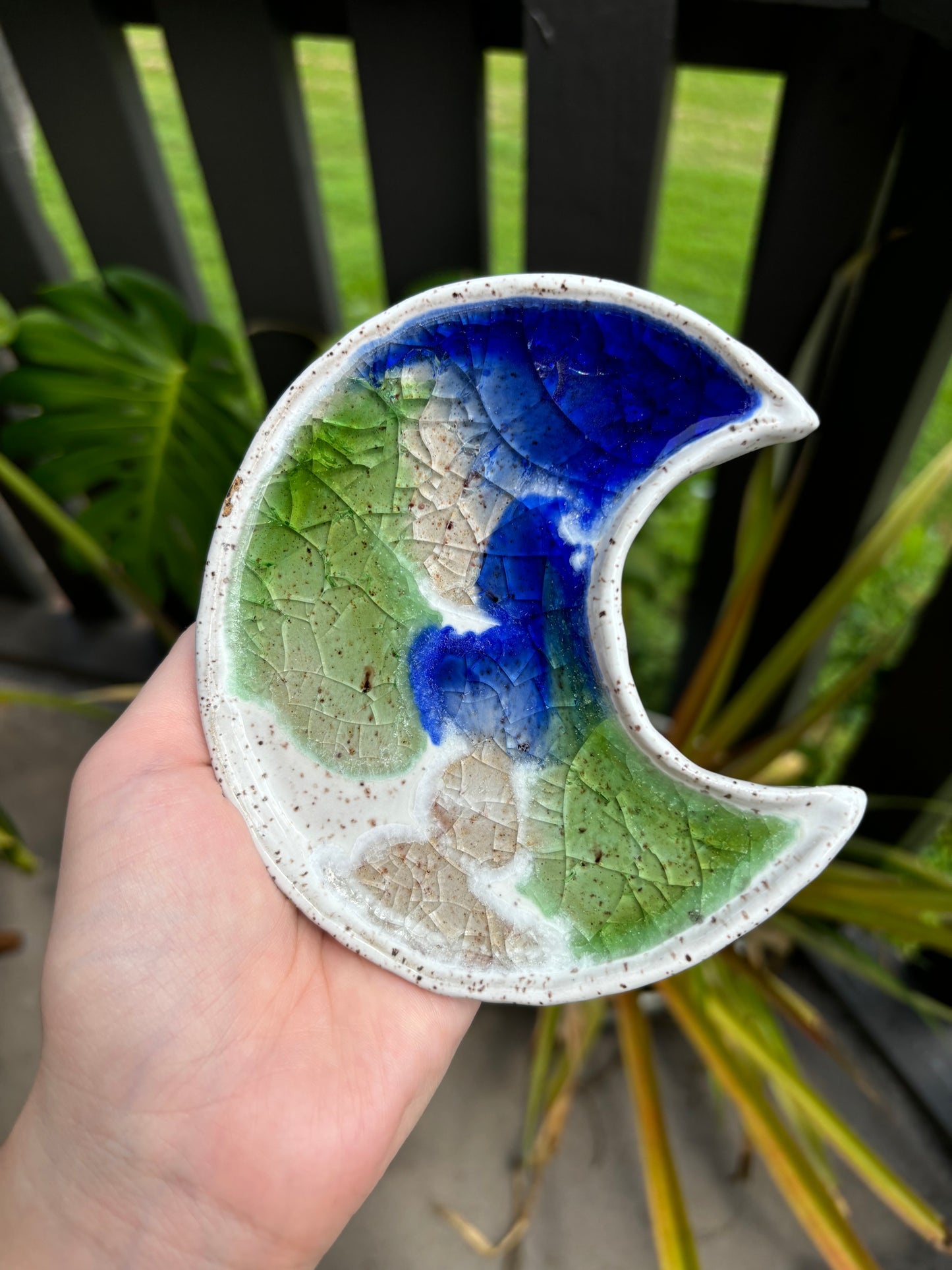 Handmade Ceramic Moon Plate