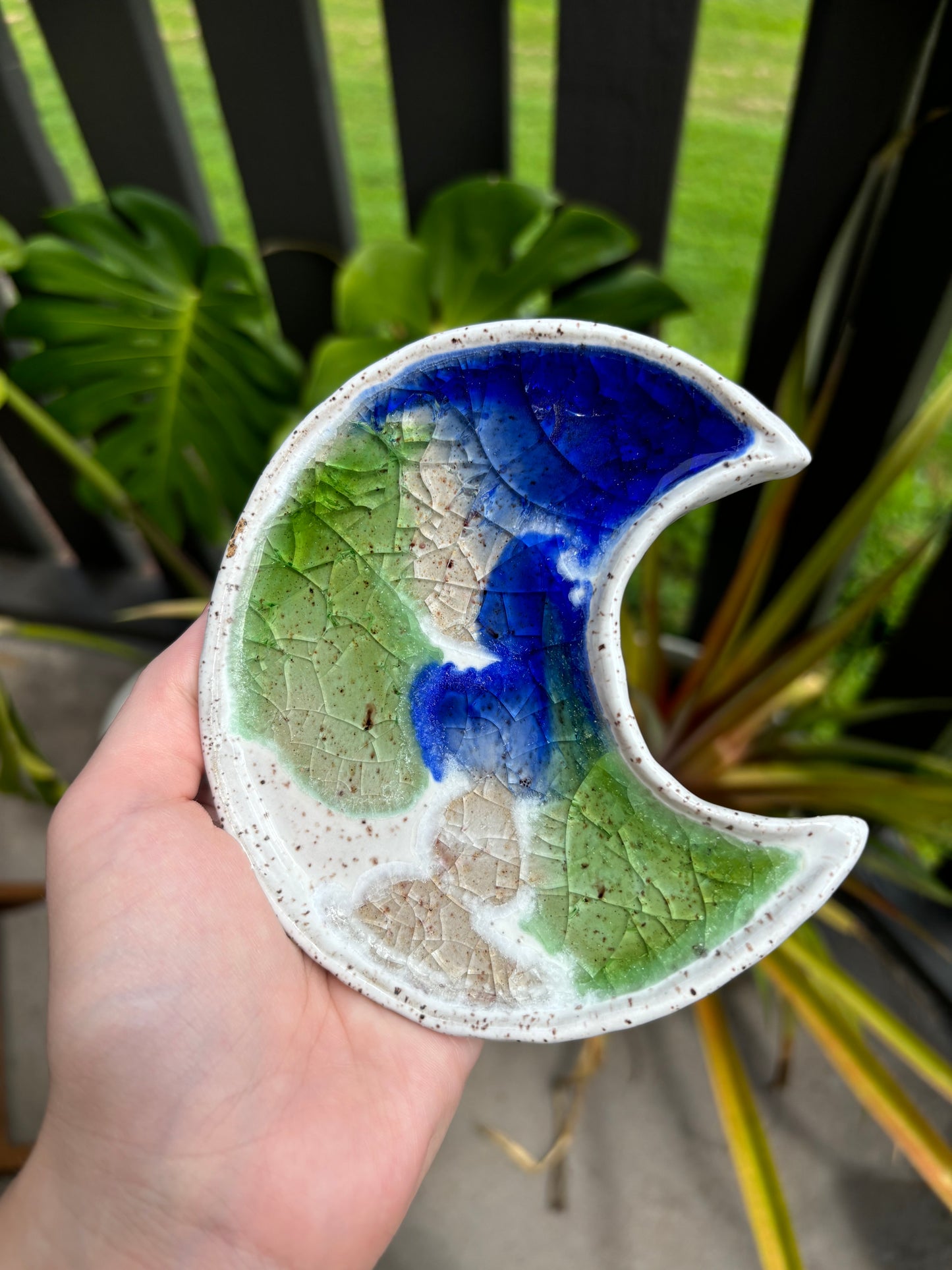 Handmade Ceramic Moon Plate