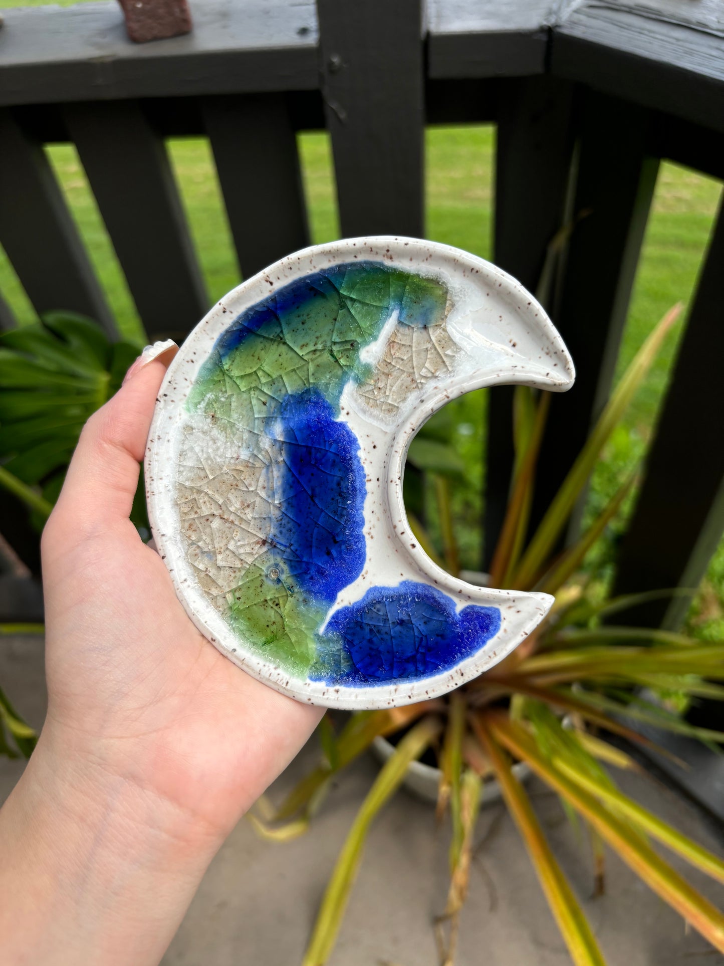 Handmade Ceramic Moon Plate