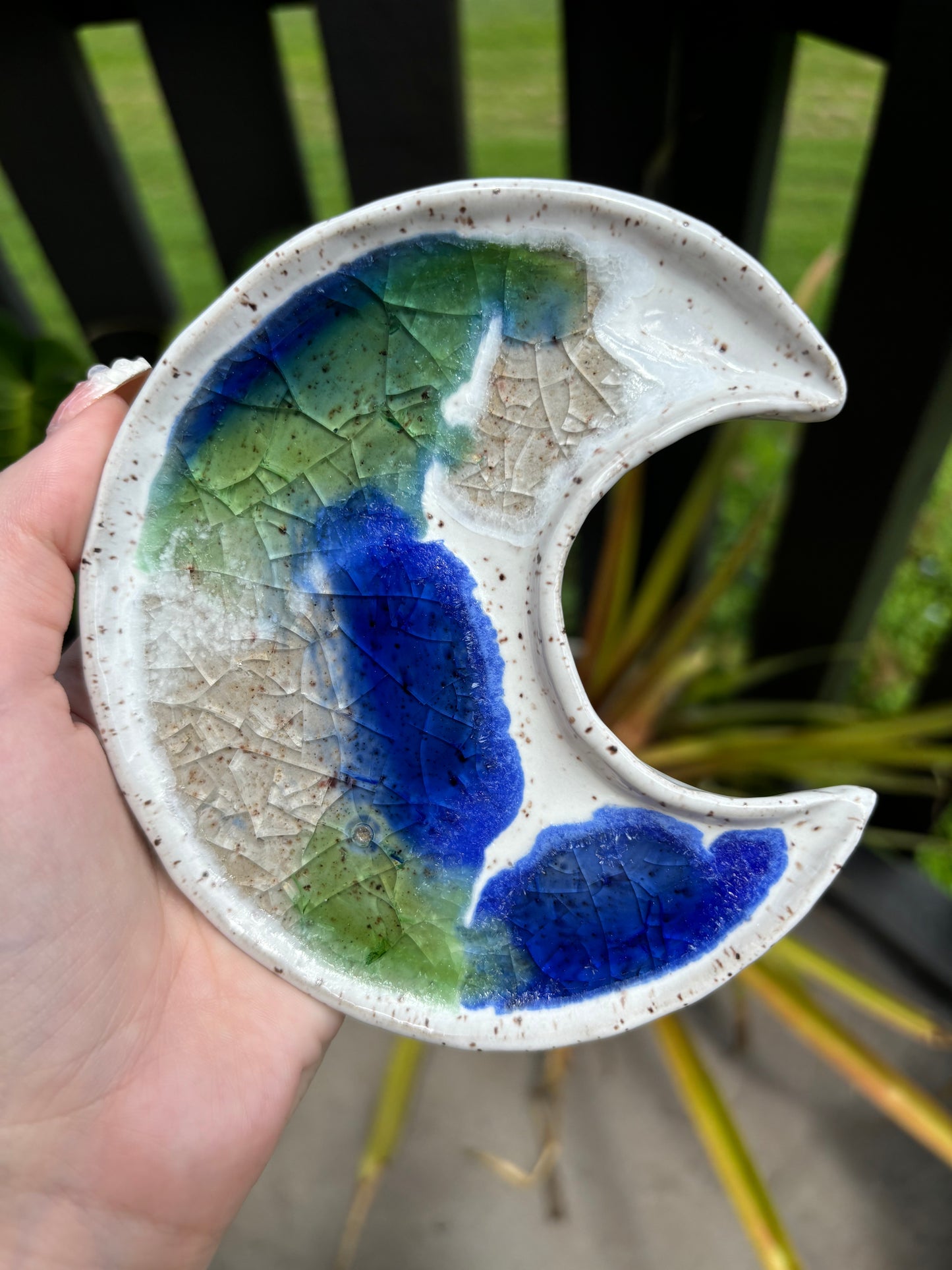 Handmade Ceramic Moon Plate