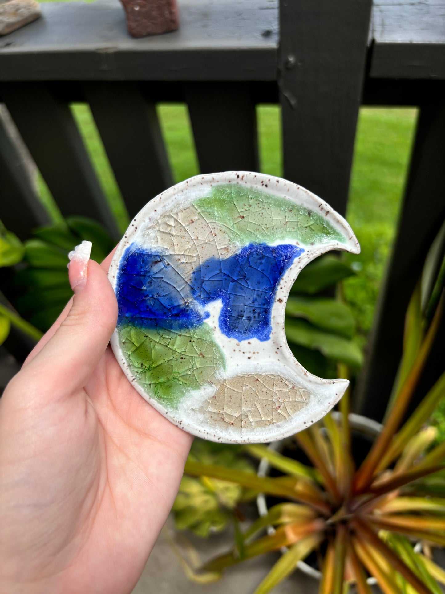 Small Handmade Moon Plate