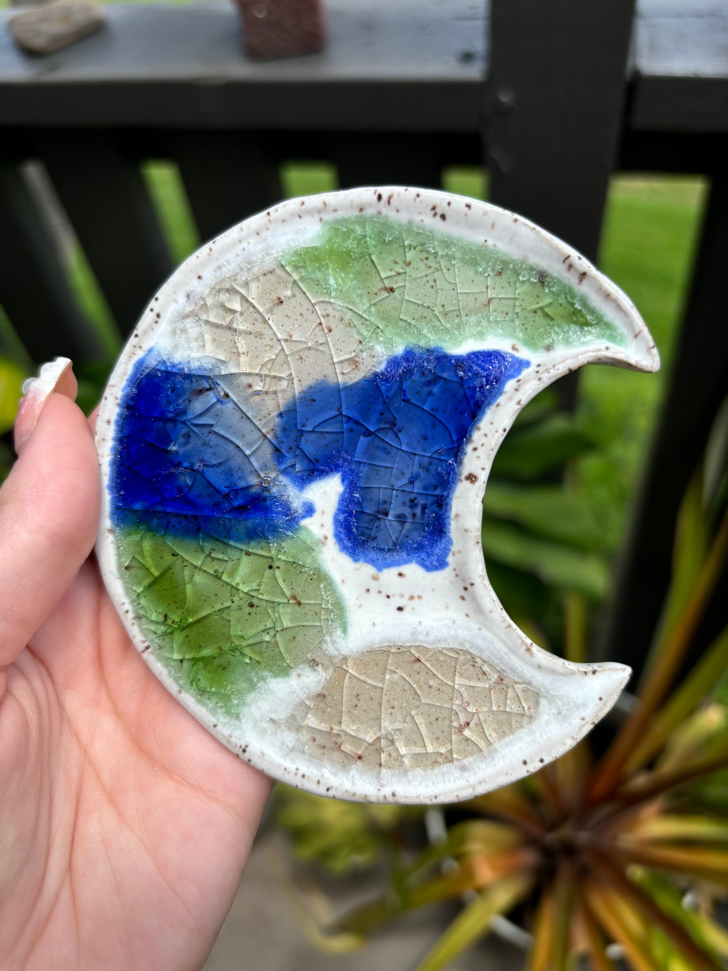 Small Handmade Moon Plate