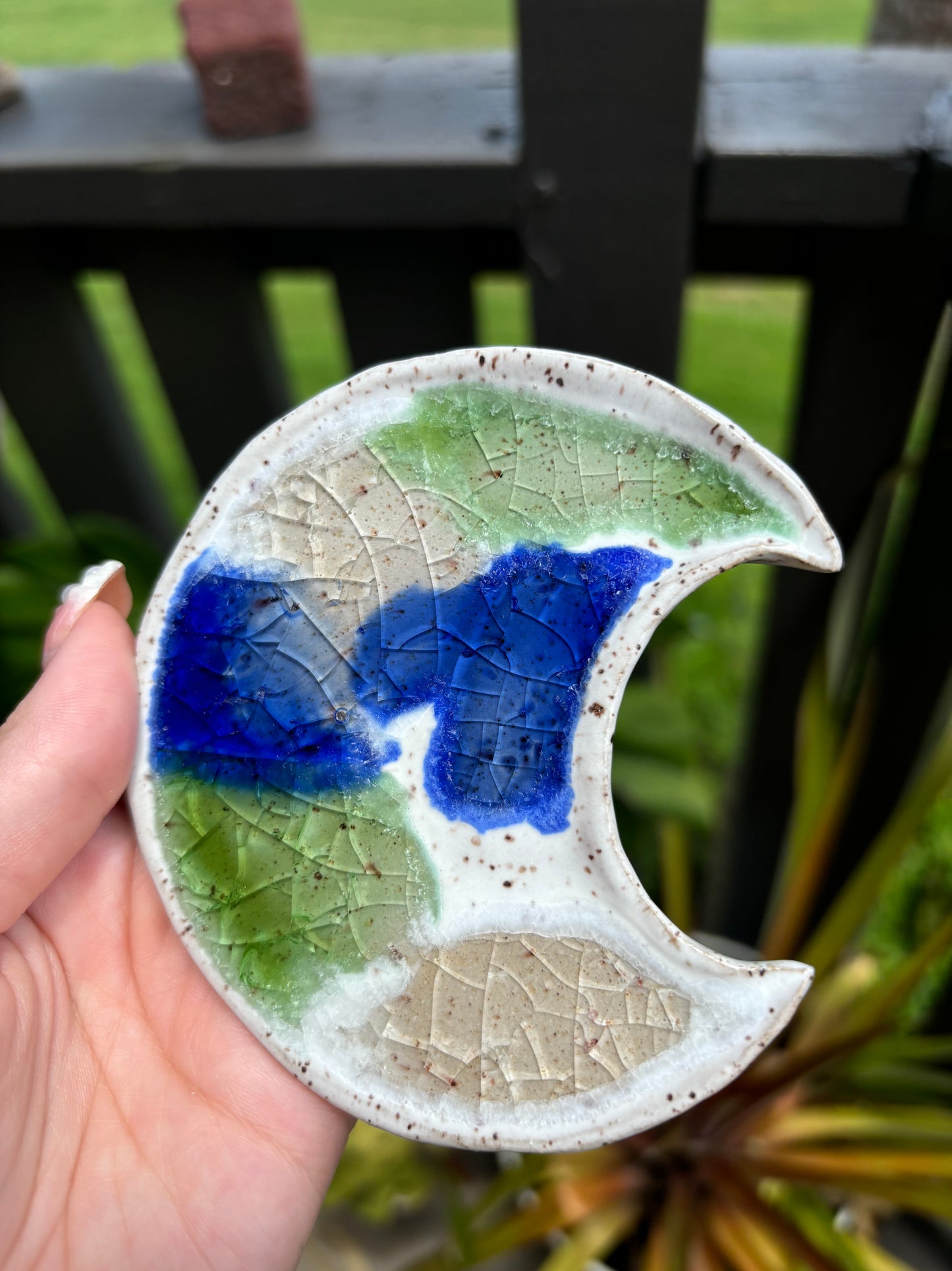 Small Handmade Moon Plate