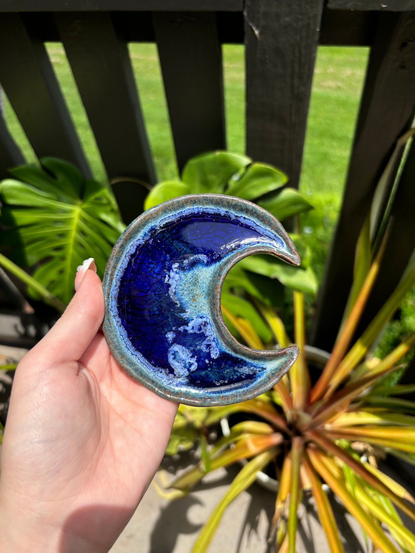 Small Handmade Moon Plate