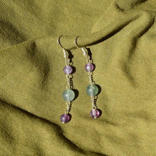 Fluorite Orbit Earrings