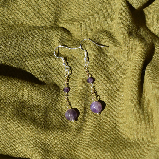 Amethyst Raindrop Earrings