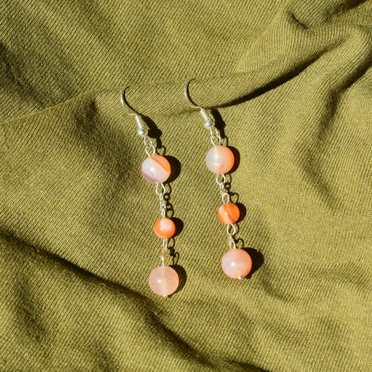 Carnelian Reverse Orbit Earrings