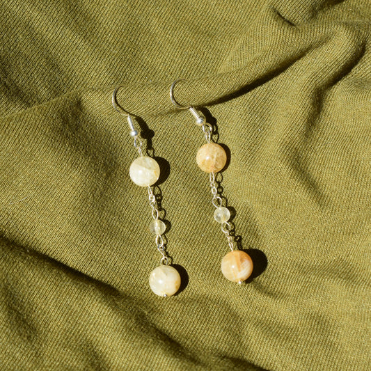 Citrine Reverse Orbit Earrings